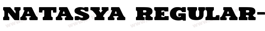 Natasya Regular字体转换